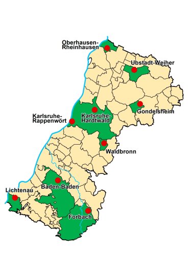 Übersichtskarte Projekt Laufend die Region erleben