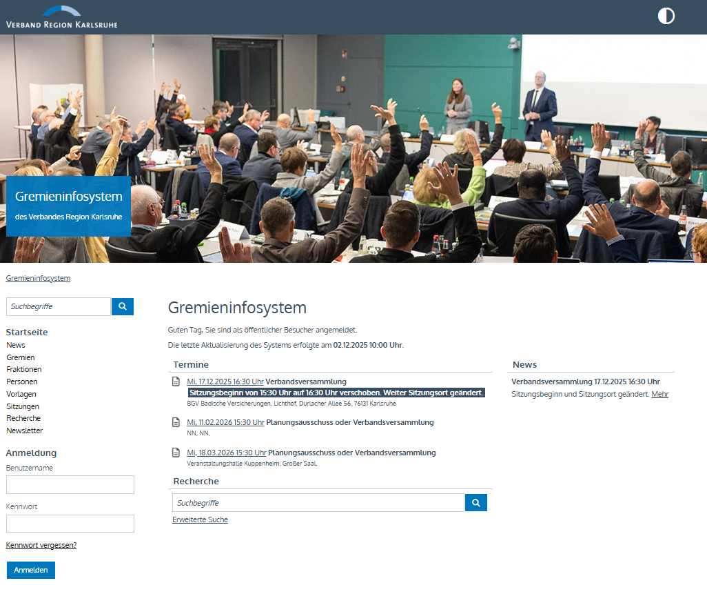 Vorschaubild Gremieninformationssystem